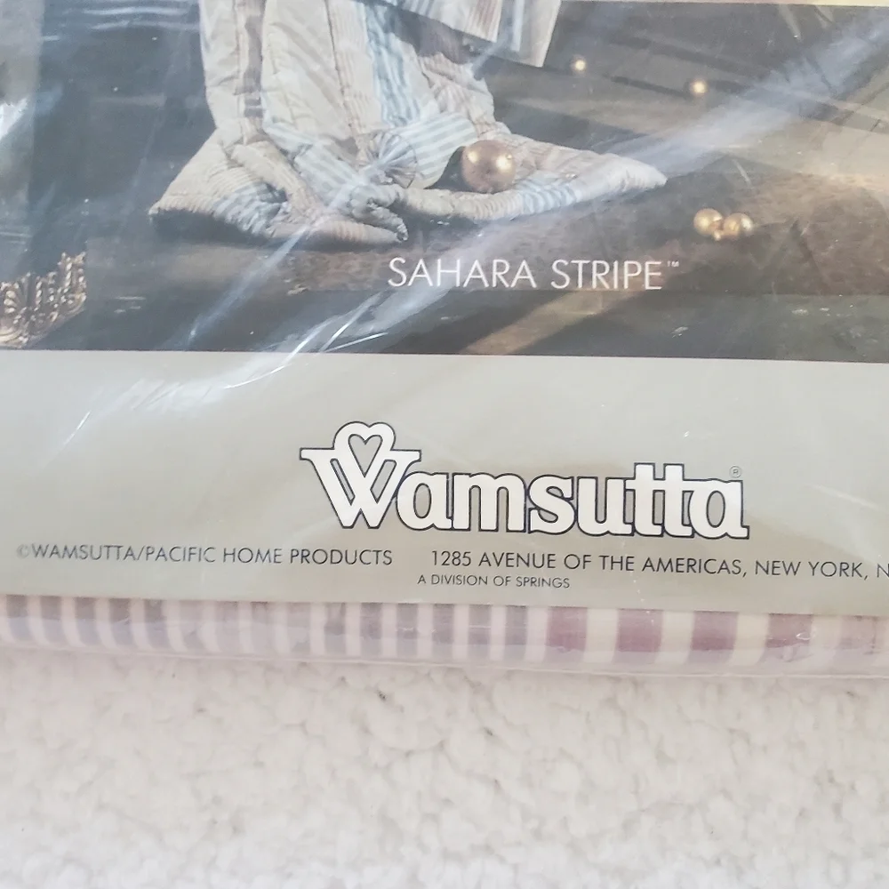 Vintage Wamsutta Dusty Pink & White One Twin Flat Sheet 66×96‎ in.